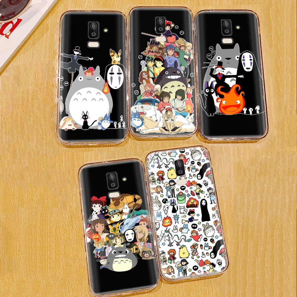 Ta109 Studio Ghibli Totoro for Samsung Galaxy J7 Pro J8 Core Plus J5 Prime A72 M62 F62 Transparent Case