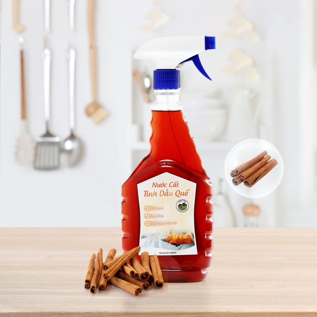 Nước Cất Tinh Dầu Quế Đa Năng - Hương Quế Trà Bồng 500ml