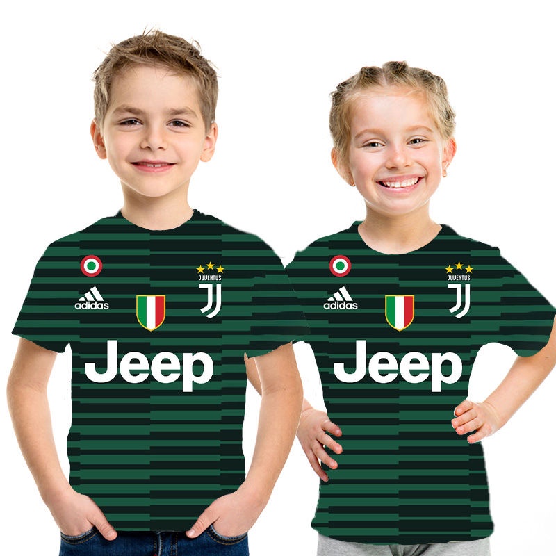 Áo Thun Tay Ngắn In Hình Ronaldo 3D Thời Trang Mùa Hè Dành Cho Bé Gái 2022