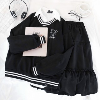 Áo nỉ sweater cổ v cupid - made by fiin