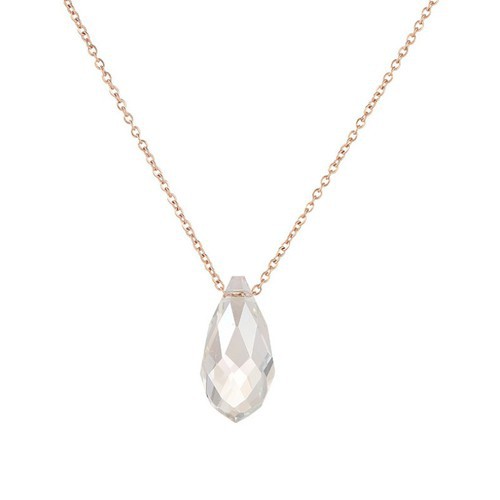 Dây Chuyền Giọt Nước Pha Lê Titan Ko Đen TT 3012