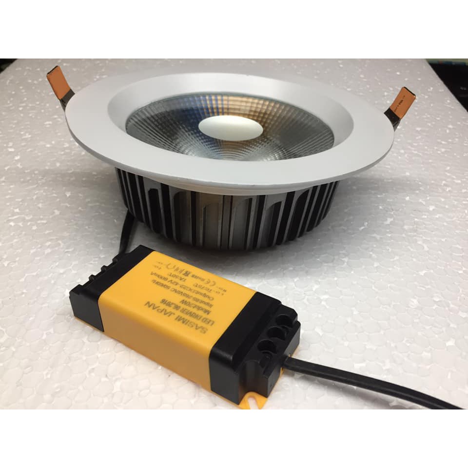 Đèn LED Âm trần Sasimi A8 công nghệ Nhật Bản Phi 160mm Sáng Vàng tản Nhôm