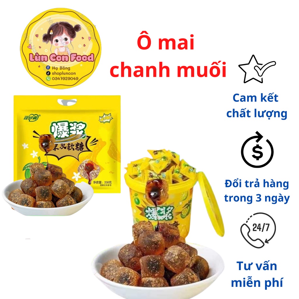 Ô MAI KẸO DẺO VỊ CHANH MUỐI SIÊU HOT HIT - Lùn Con Food