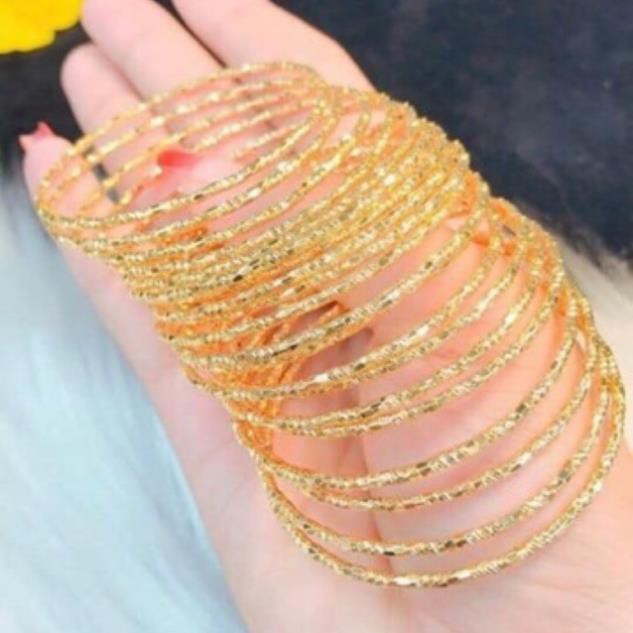 Vòng xi men (7 chiếc) mạ vàng 18k 4 lớp siêu bền màu