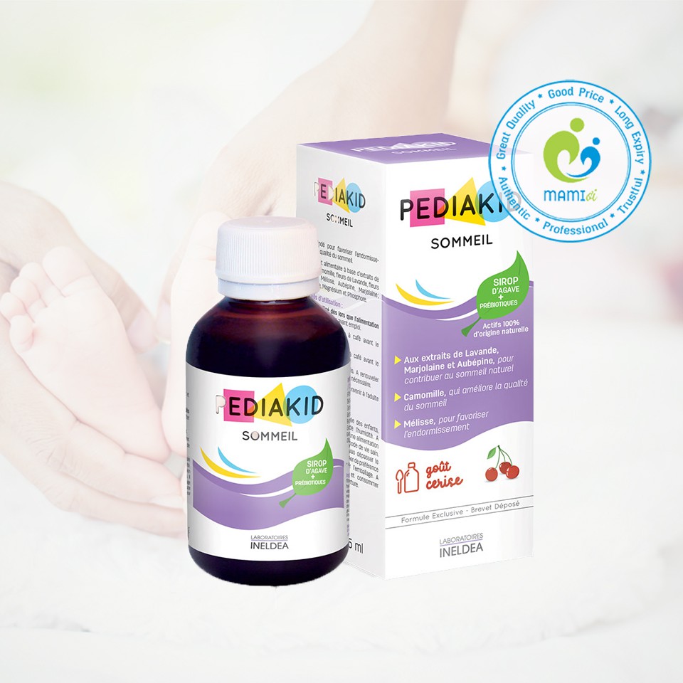 Siro (125ml) giúp ngủ ngon cho bé từ 6 tháng tuổi trở lên Pediakid Sommeil, Pháp