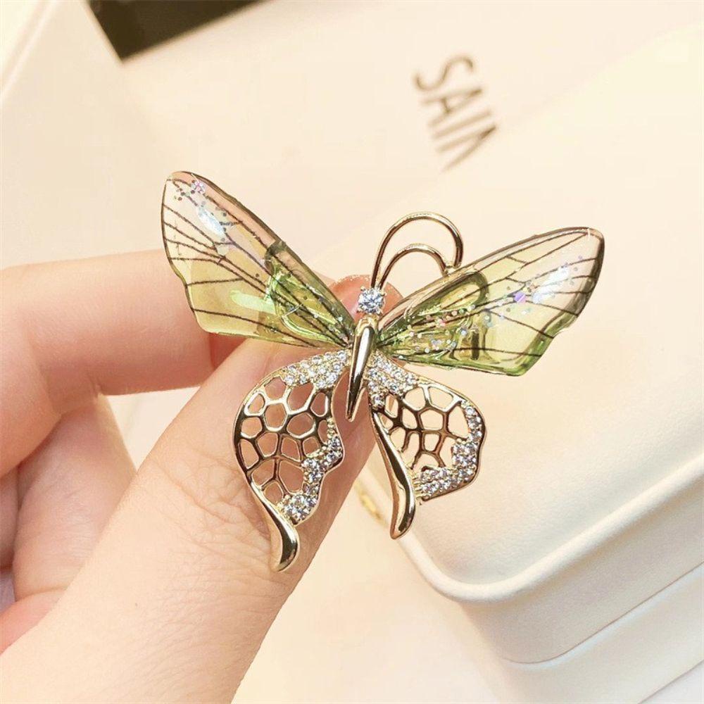 Trâm Cài Áo Thiết Kế Sang Trọng Thời Trang|Ghim Cài Áo Hình Cánh Bướm Đính Đá Nhân Tạo Thời Trang