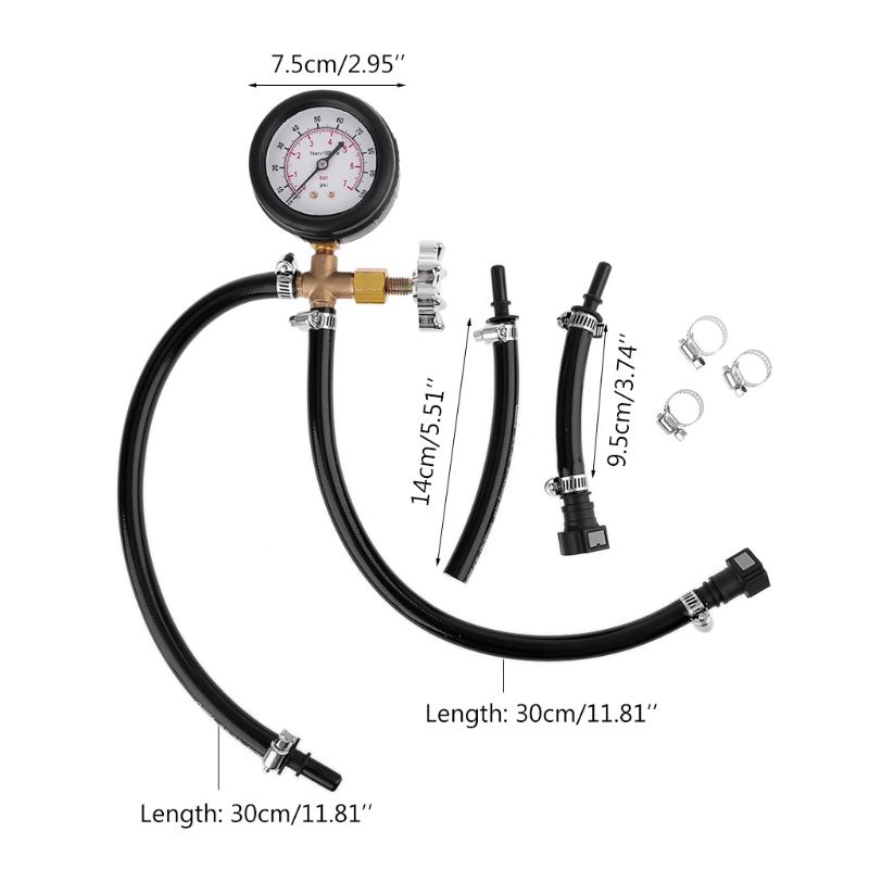 Đồng Hồ Đo Áp Suất Bơm Nhiên Liệu 0-100PSI 7BAR