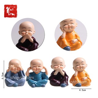 Bộ tượng tứ không 4 điều không 4 chú tiểu, bộ 4 tượng phật phong thủy