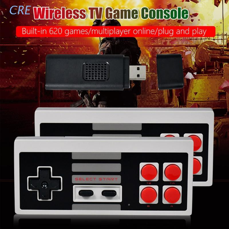 CRE  PK02 USB Game Console 620 NES Video Games Player Controller with TV Stick