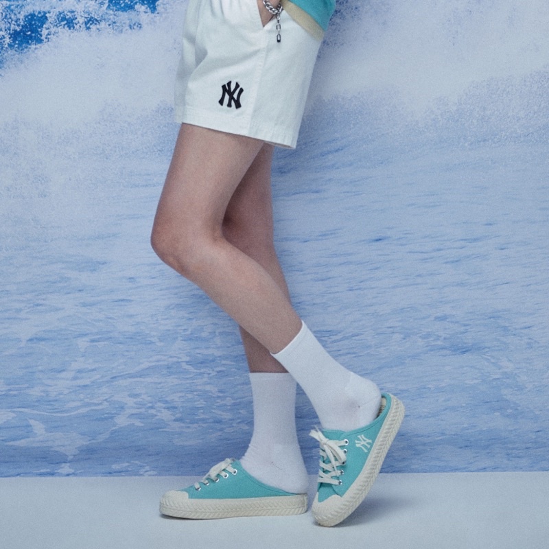 Giày thể thao Sneaker MLB Mule Đạp gót Playball Origin màu Xanh Mint