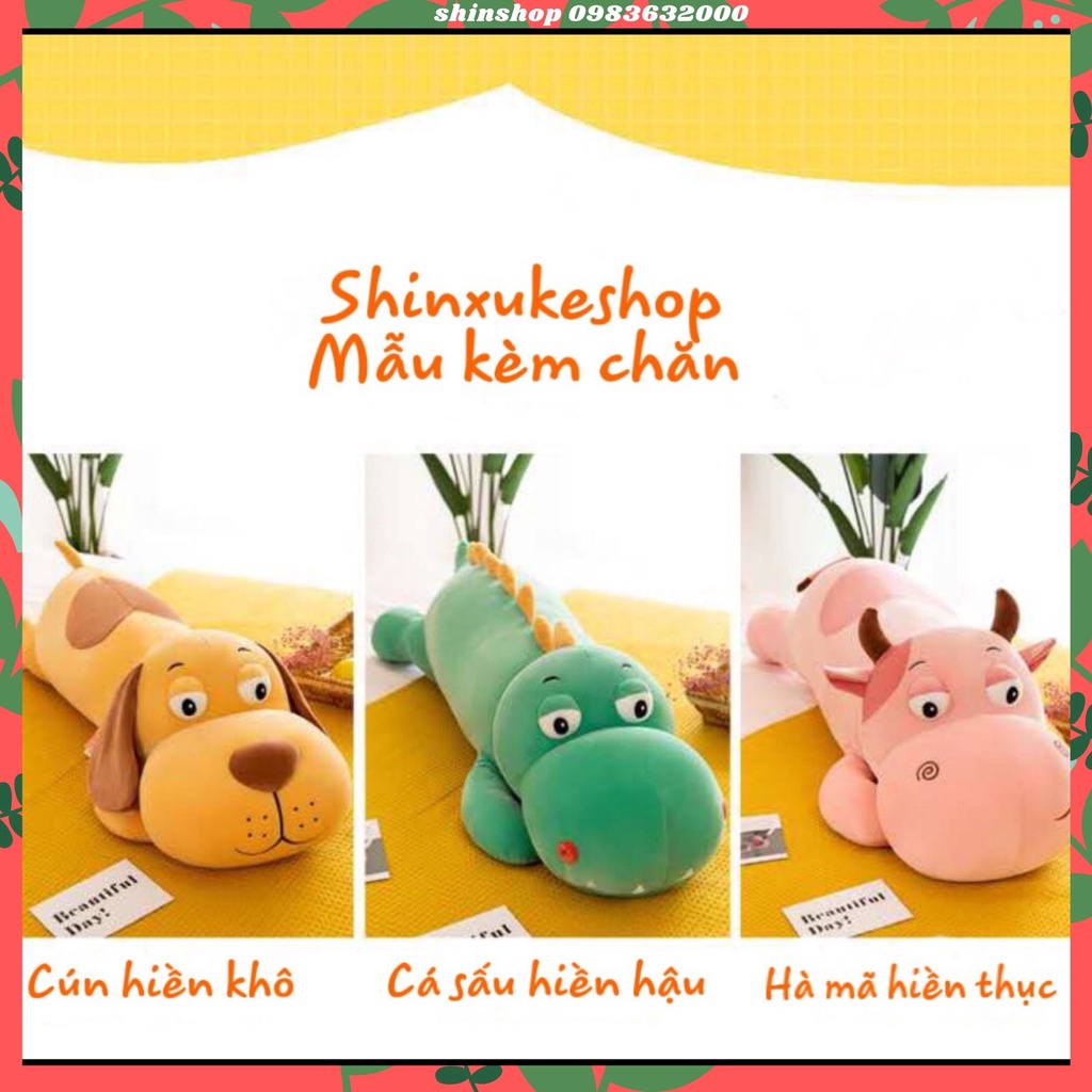 Bộ Chăn Gối Văn Phòng Ảnh Thật Hình Thú Mẫu Mới Xinh
