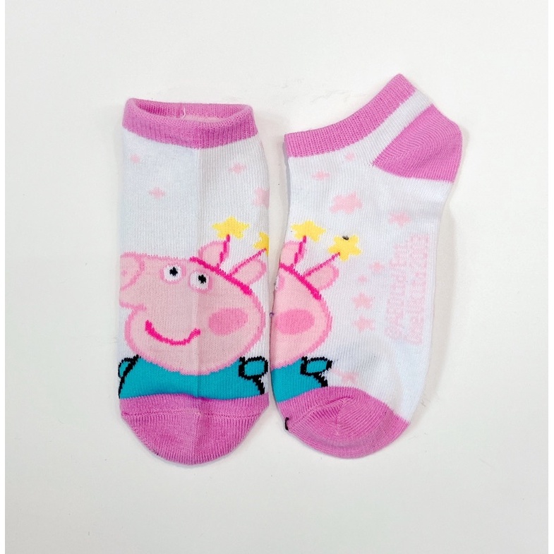 Set 3 đôi tất vớ thấp cổ tới mắt cá hình Peppa pig cho bé gái 4-8 tuổi