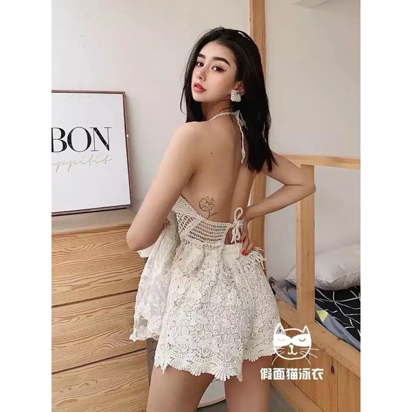 Bikini, Đồ Bơi Đi Biển Nữ 2 Mảnh Len Móc Kèm Áo Choàng  |Bikini Official 2022
