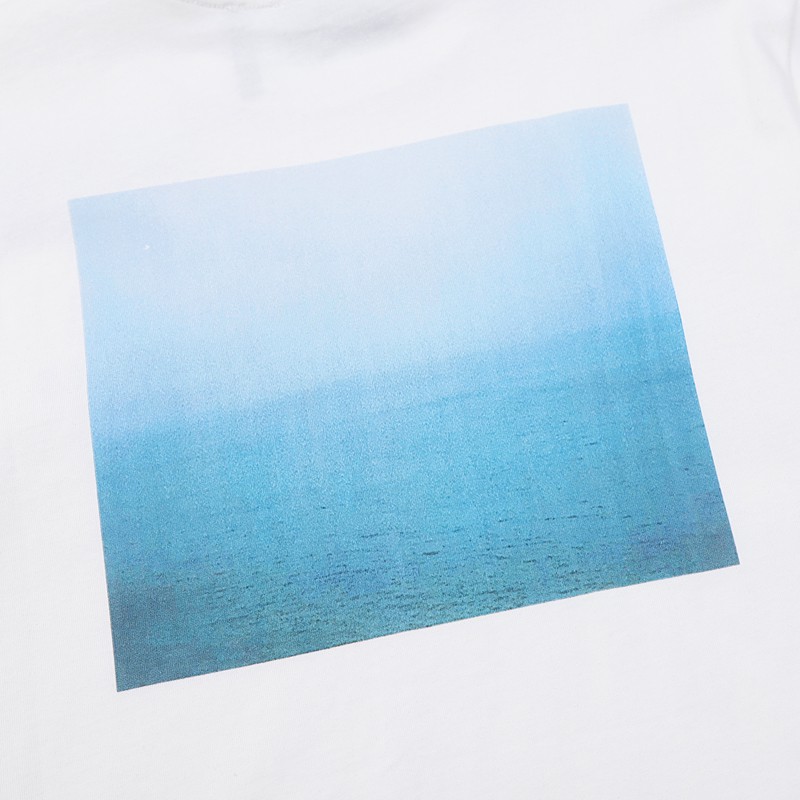 FOG FEAR OF GOD ESSENTIALS Double Line California Limited Beach Photo Couple Loose Short Sleeve T-Shirt