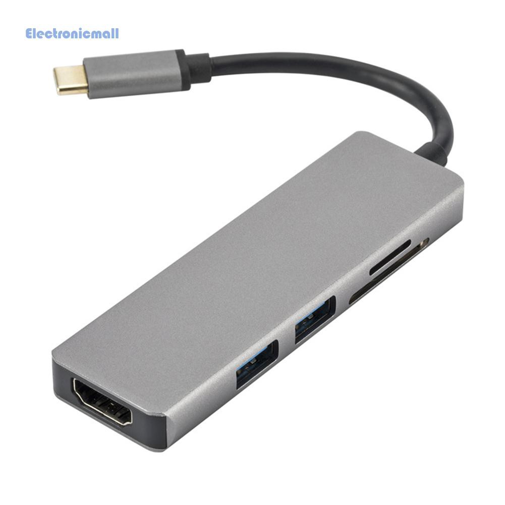 Đầu chia cổng 5 trong 1 USB 3.1 Type C 4K HDMI 2 cổng 2 USB 3.0