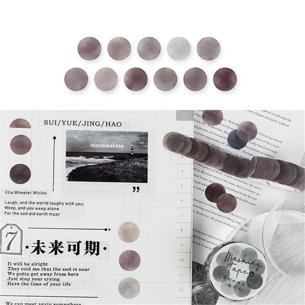 Cuộn băng keo giấy cứng họa tiết trái cây màu kẹo trang trí sổ tay thủ công bắt mắt