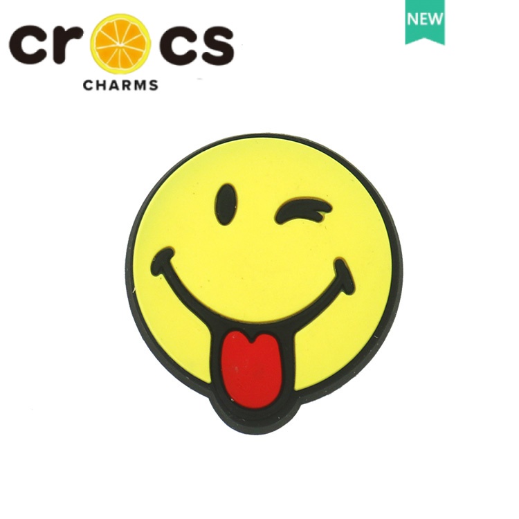 Phụ Kiện Trang Trí Giày Crocs Họa Tiết Biểu Tượng Cảm Xúc / Mặt Cười / Hoa Xinh Xắn