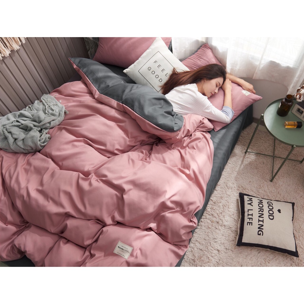 Drap bọc chăn ga cotton TiCi màu mới, chăn trần bông sẵn