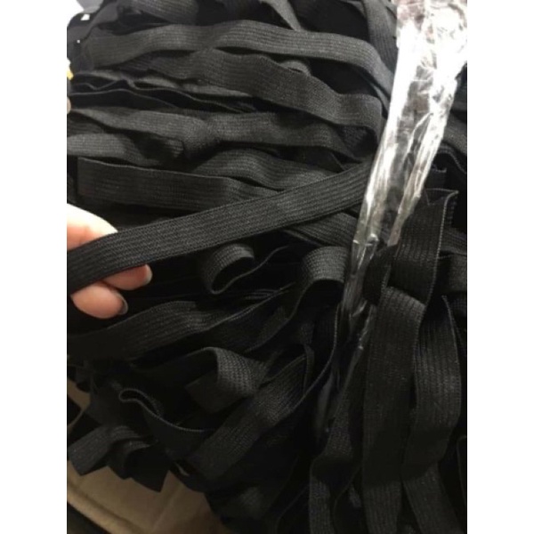 Bó 10mét chun ĐEN- TRẮNG bản 1cm , làm chun xỏ quần