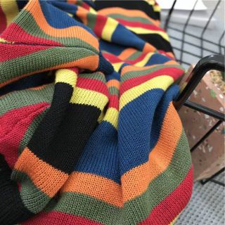 Áo 3 lỗ len gân sọc màu