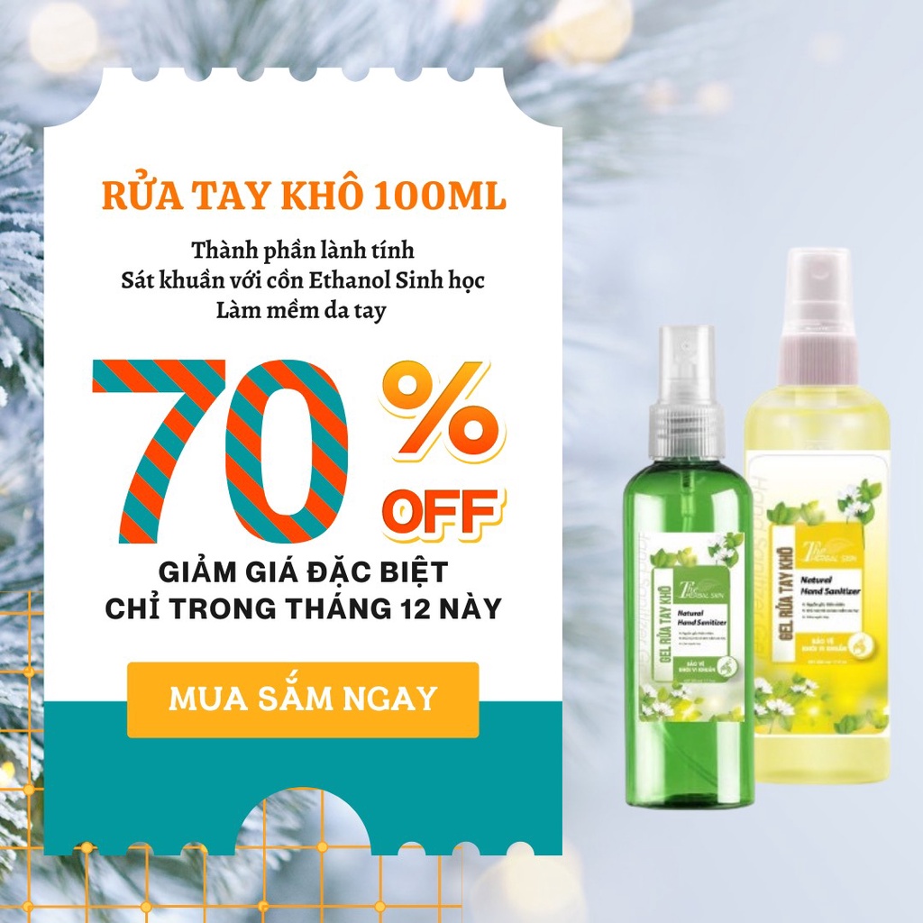 Rửa Tay Khô The Herbal Skin 100ml Dưa Gang - Hương Hoa