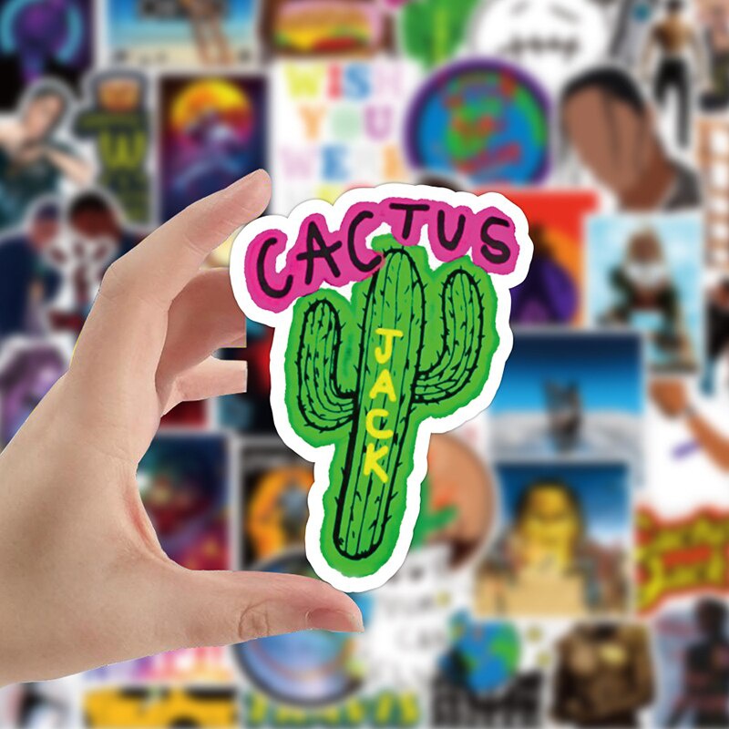 Bộ 50 sticker hình Travis Scott dán trang trí