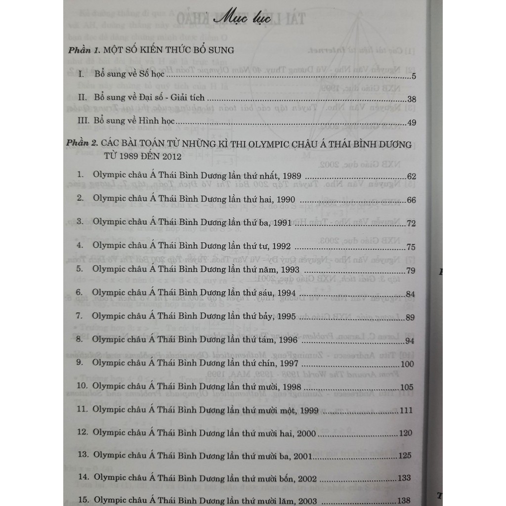 Sách - Tuyển tập OLYMPIC Toán học tại các nước Châu Á - Thái Bình Dương