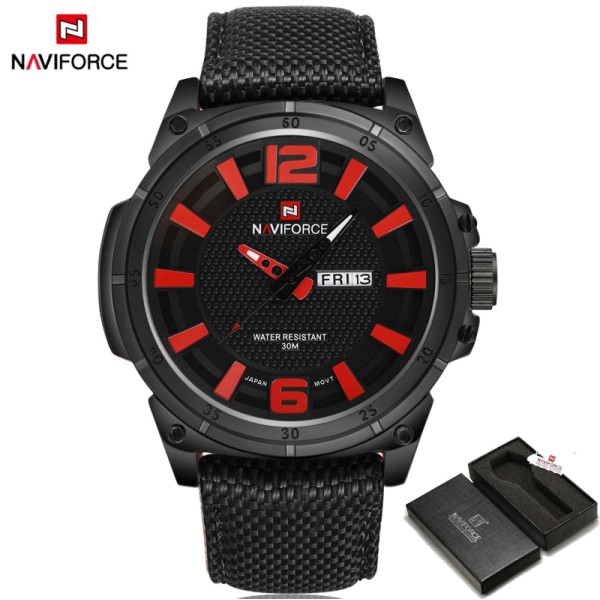 NAVIFORCE NF9066 Men Sport Fashion Leather Band Analog Quartz Watch | BigBuy360 - bigbuy360.vn