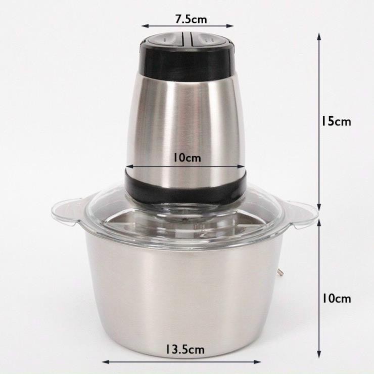 Máy Xay Thịt Đa Năng KITCHEN FOOD PROCESSOR HDA Cối Inox 4 Lưỡi [FREESHIP]