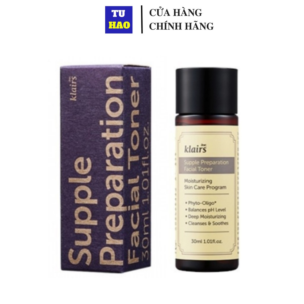 Nước hoa hồng Dear Klairs Supple Preparation Facial Toner 30ml - Từ Hảo