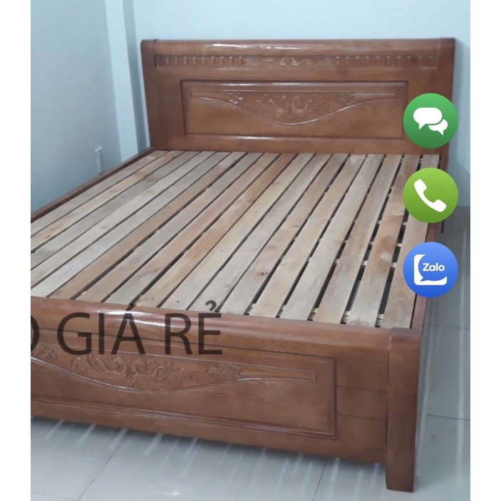 Giường gỗ xoan đào 1,2m giá chỉ 1,9tr