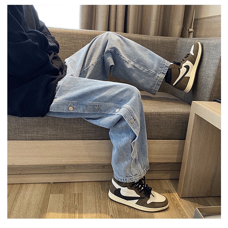 Quần Baggy Jean ống suông , rộng - phối KHUY CÚC siêu HOT -Q11-  mang  phong cách đường phố- mang xu hướng trend 2022 | BigBuy360 - bigbuy360.vn