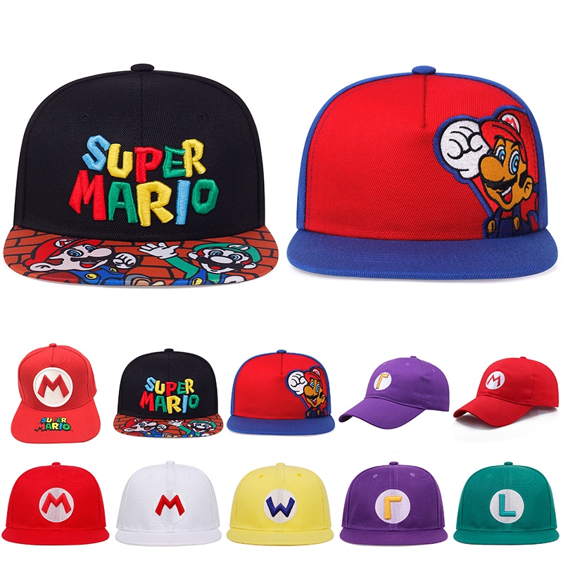 Nón Lưỡi Trai Thêu Hình Mario Hoạt Hình Có Thể Điều Chỉnh Cho Người Lớn