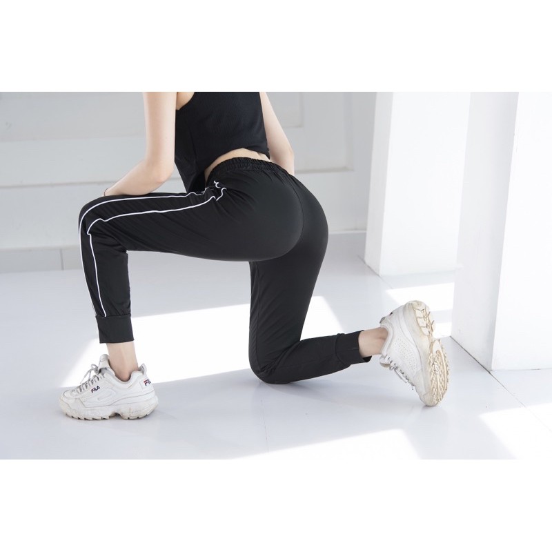 Quần jogger có 2 túi trước cạp chun mặc tập gym yoga chạy bộ leo núi Elle Kaabii Q366