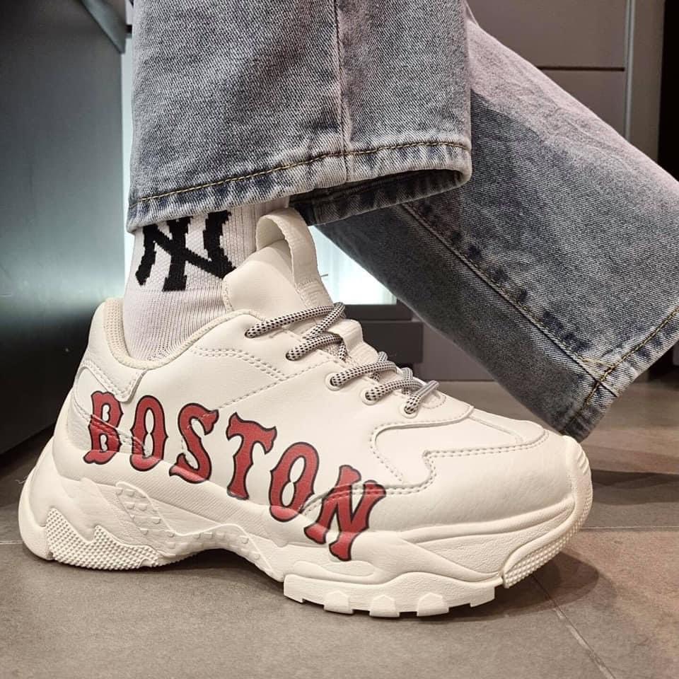 Giày thể thao nam nữ Boston - Giày thể thao trắng độn đế cao cổ tăng chiều cao, Sneaker trẻ trung, năng động đi học D19 | WebRaoVat - webraovat.net.vn