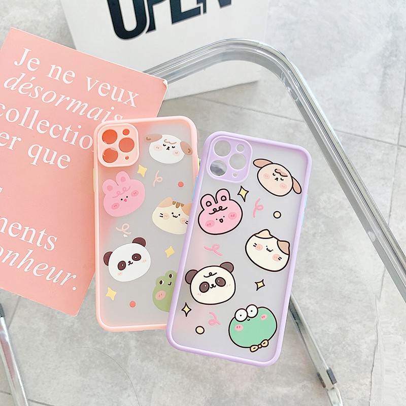 Ốp lưng iphone Thú tí hon nhám viền nổi cong 5/5s/6/6plus/6s/6splus/7/7plus/8/8plus/x/xr/xs/11/12/pro/max/plus/promax | BigBuy360 - bigbuy360.vn