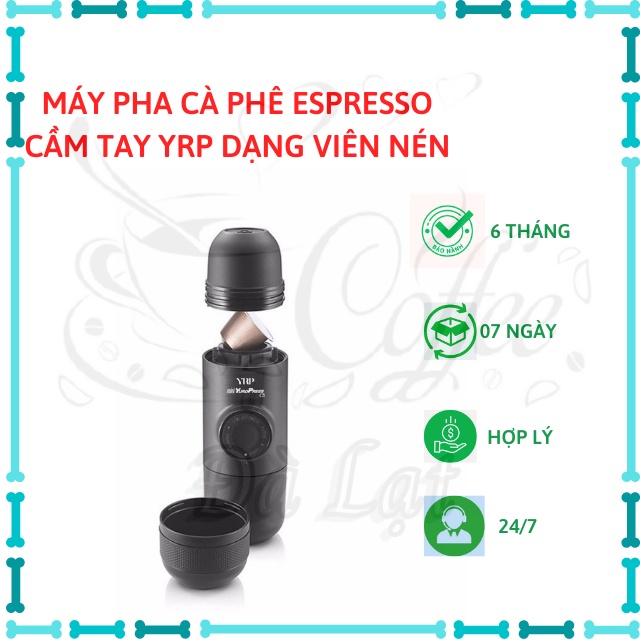 Máy Pha Cà Phê Espresso Mini Cầm Tay Đà Lạt Coffee Pha Cafe Viên Nén Nespresso Minipresso WACACO - Hàng Chính Hãng