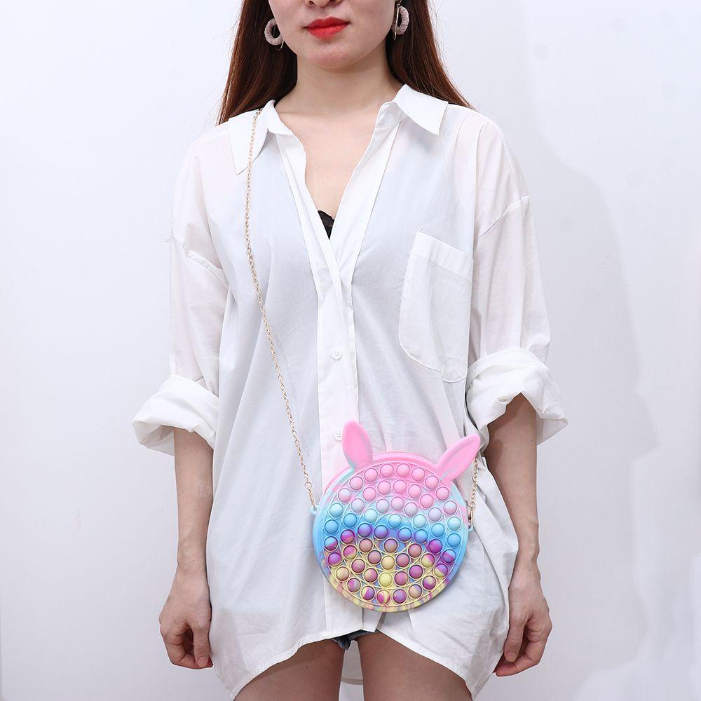 UUMIR Túi Tote Đeo Vai Bằng Silicone Đơn Giản Dimple Fidget Spinner Pop