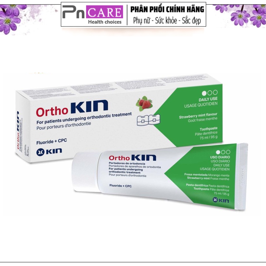 PnCARE | Kem Đánh Răng Phục Hồi Men Răng Orthokin ® 95g - Chuyên Dụng Cho Răng Niềng