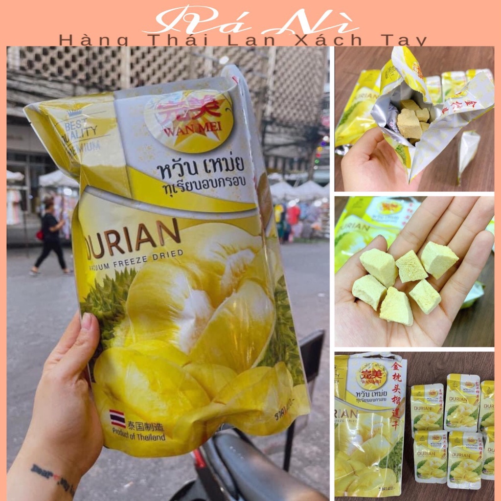 Sầu Riêng Sấy Wanmei Thái Lan Túi 6 Gói Nhỏ