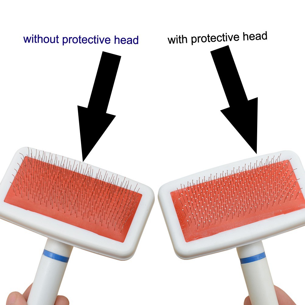 Lược chải lông massage cho thú cưng tay cầm dài tiện lợi