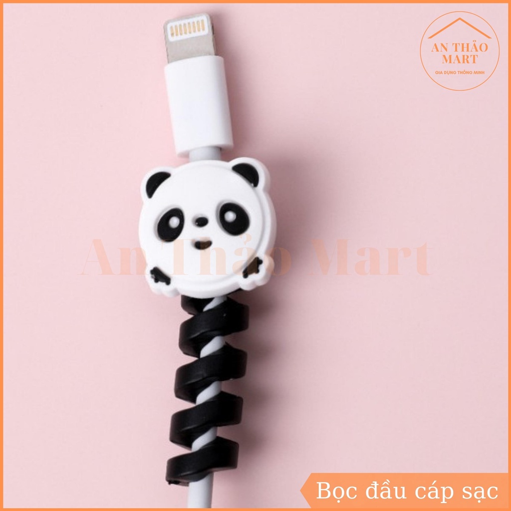 Bọc Đầu Cáp Sạc Dây Xoắn Cao Su, Bảo Vệ Dây Sạc Tai Nghe Bền Đẹp Hình Cute