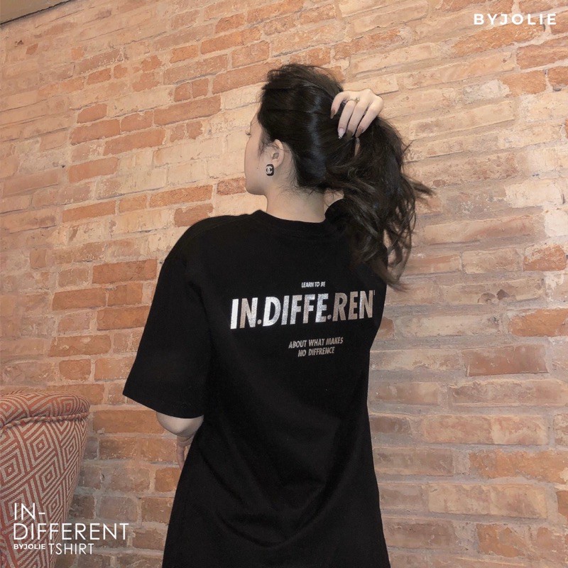 Áo phông &quot;INDIFFERENT&quot; unisex byjolie chất cotton thoáng mát- Áo thun VDR (V145)