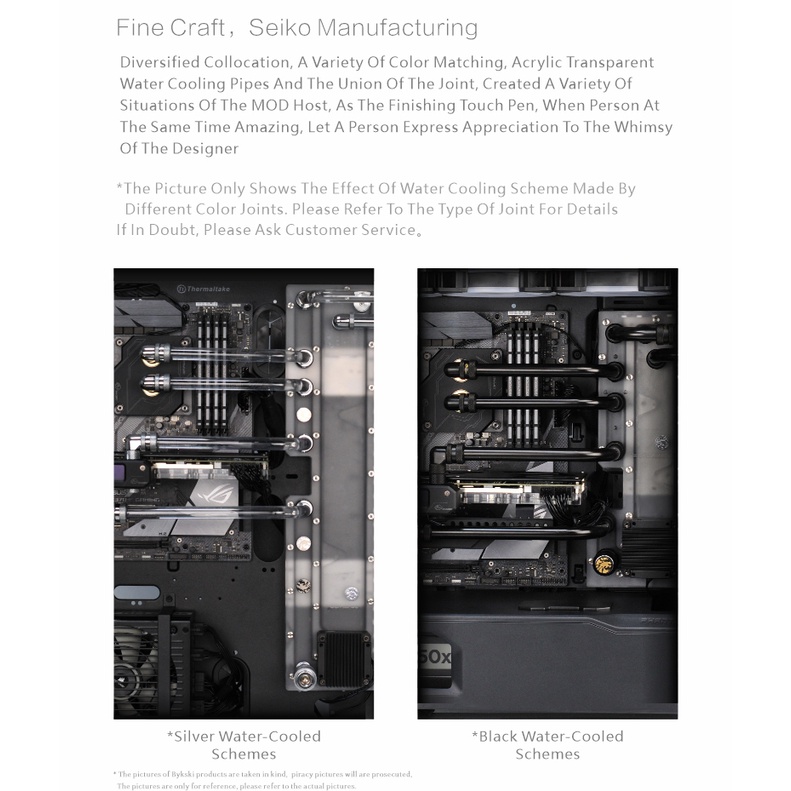 Bykski Đầu Nối Ống Nước b-pa-v2 g1 / 4 Bằng Kim Loại + acrylic Chuyên Dụng