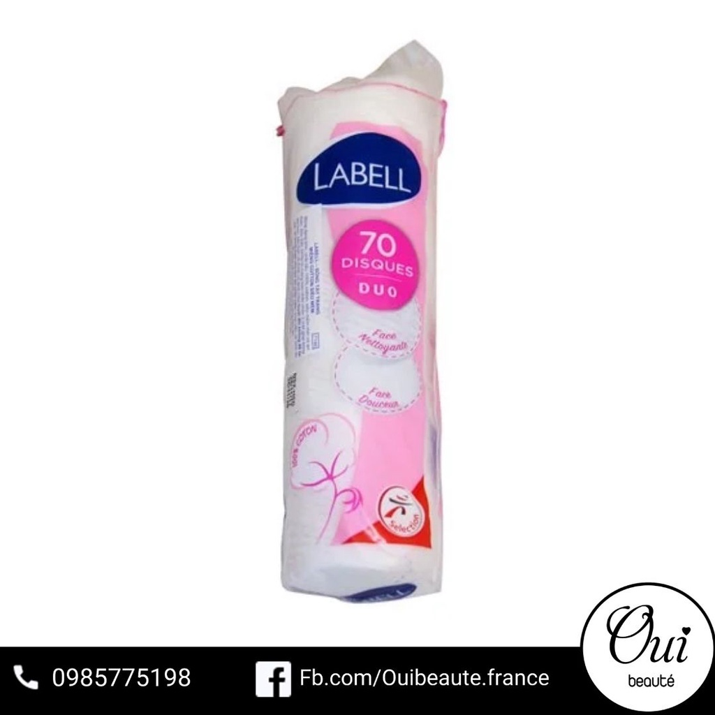 Bông tẩy trang Labell, Bông cotton mềm mịn 70 miếng Ouibeaute