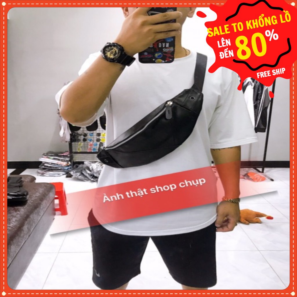 ✅BH 12T✨ Túi đeo chéo da Style Chống Nước thời trang 2020 / tui deo cheo/ túi bao tử/ tui chéo da/ balo/ ulzzang/ unisex | BigBuy360 - bigbuy360.vn