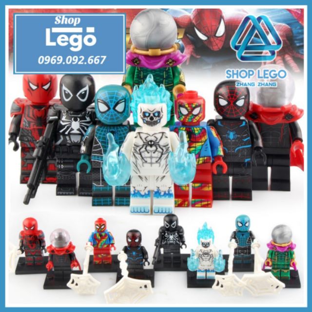 Xếp hình Spider-man Far For Agent Home Venom Ghost Rider Mysterio Người nhện Lego Minifigures Koruit KT1028