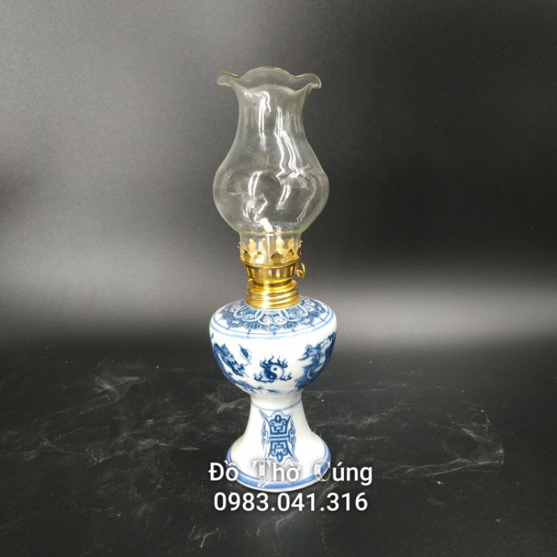 Bộ đồ thờ gia tiên men xanh cổ lam (3D)