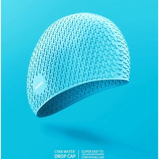 WAVE Mũ Bơi Silicone Gợn Sóng Cho Nữ
