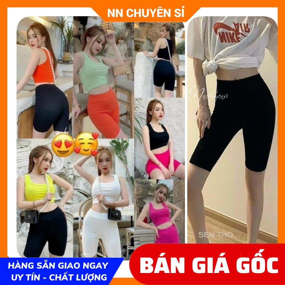 Quần legging ngố Maika co dãn 4 chiều, quần biker lửng nữ phụ kiện thời trang